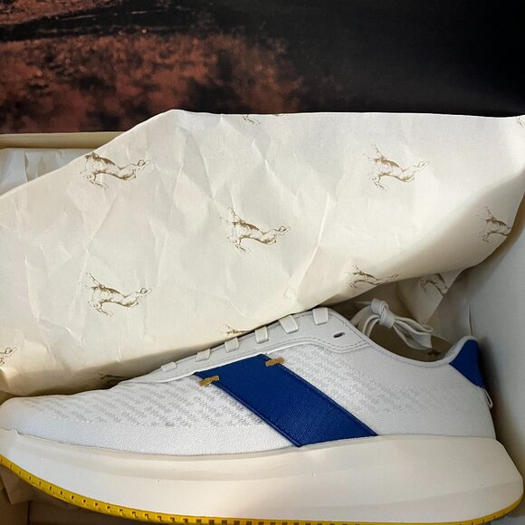 Tracksmith Elliot Runner, White/Royal Blue, W10.5 or M9 (Unisex) - Picture 2 of 4